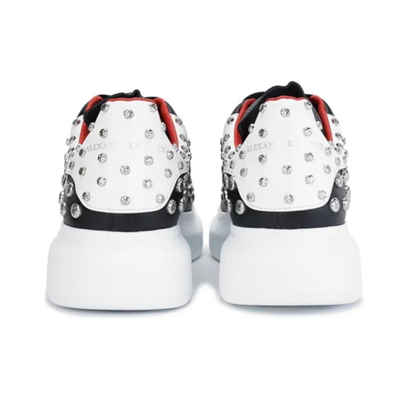 Alexander McQueen Oversized Low Top Skateboard Shoes Men's Black Red-3