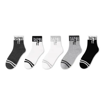 LUOLIAN Mid Calf Socks Men's 5 Pack
