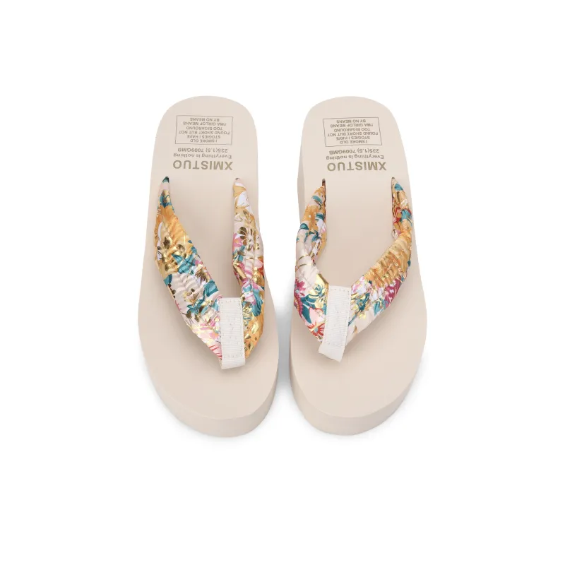 XMISTUO Rubber Sole Slip Resistant Quiet Flip Flops Women's-3