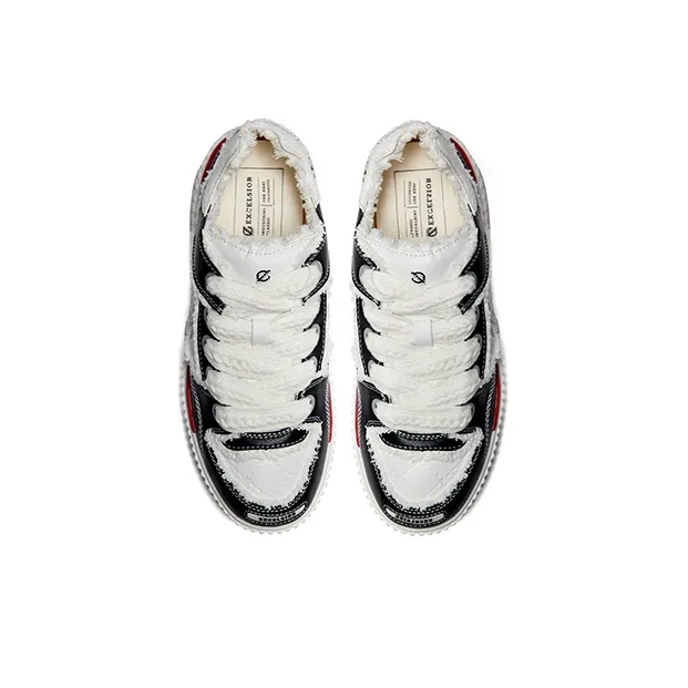 Excelsior Canvas Shoes Unisex Low Top White/Black-3