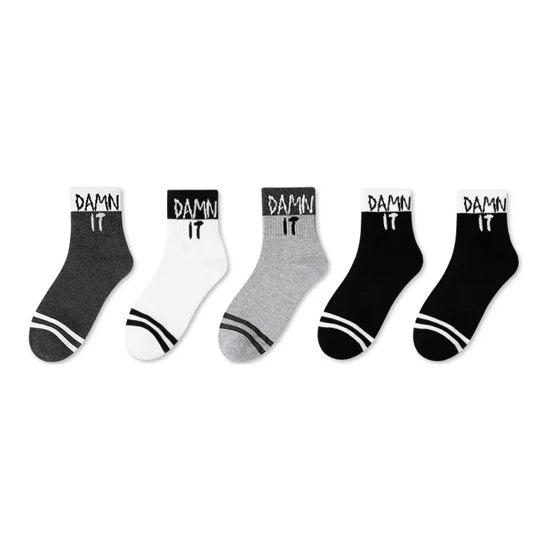 LUOLIAN Mid Calf Socks Men's 5 Pack-14