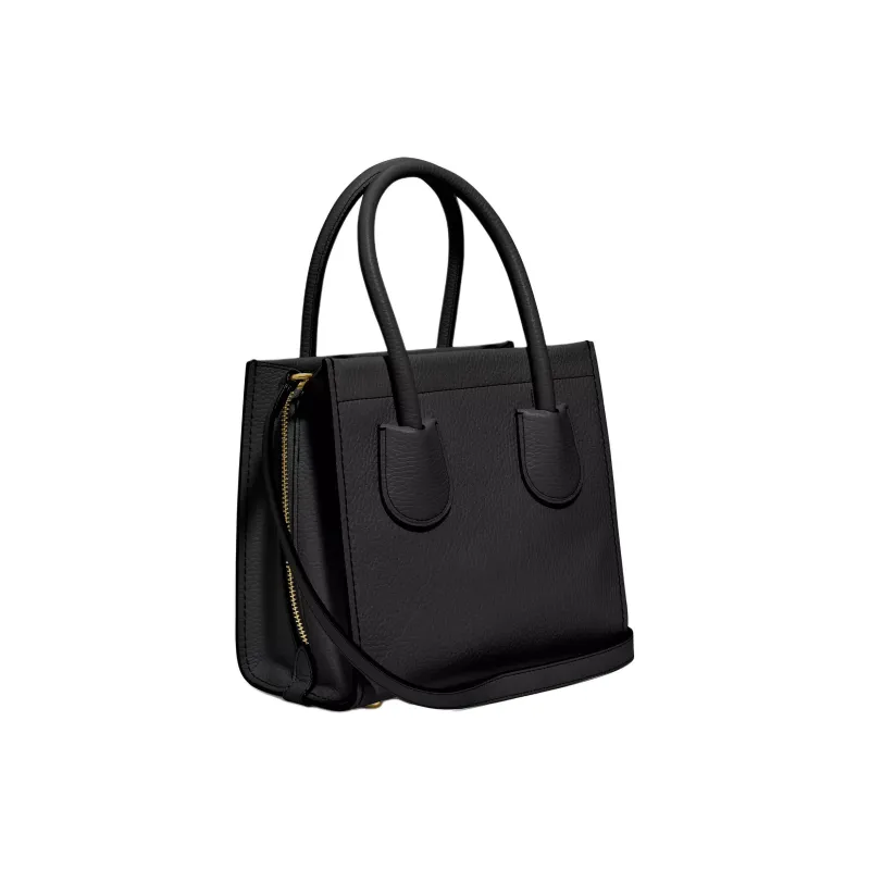 COACH Cashin Natural Pebbled Leather Tote Bag Shopping Bag Shoulder Bag Crossbody Bag Handbag Small Size Women's Black-1