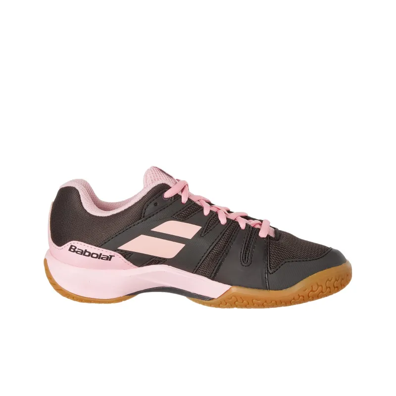 Babolat Cushioning Wear Resistant Low Top Badminton Shoes Women's Black Pink-1