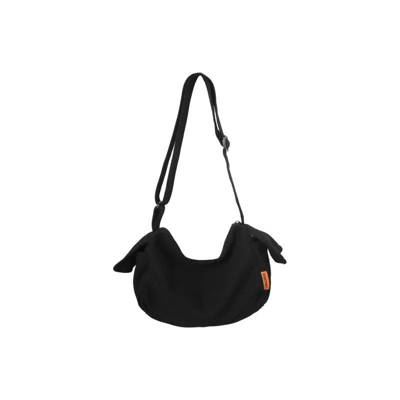 Deli Bear Canvas Class Bag Crossbody Bag Shoulder Bag Regular Unisex Green/Ecru/Orange/Black-16