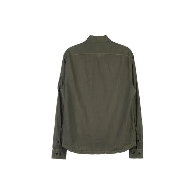 C.P.Company Logo Plaque Zipped Overshirt-1