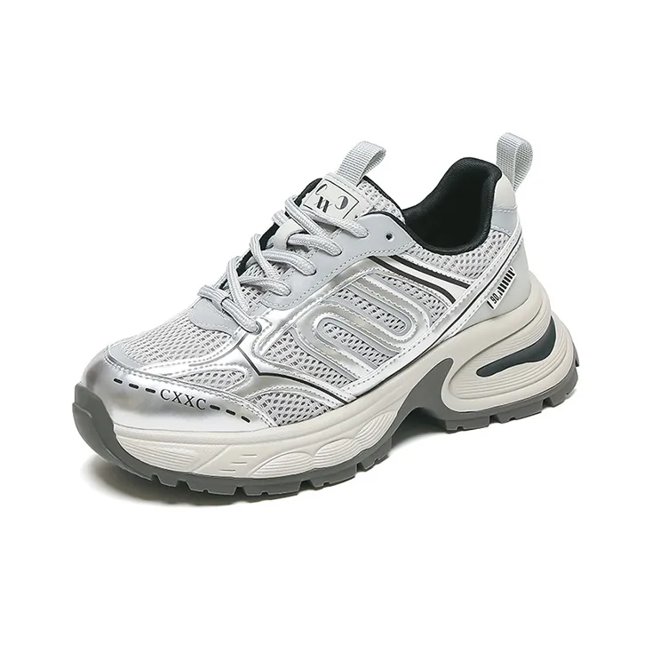 WOOS BOBO Cushioning, Slip Resistant, Breathable, Supportive, Lightweight Low Top Chunky Sneakers Women's-6