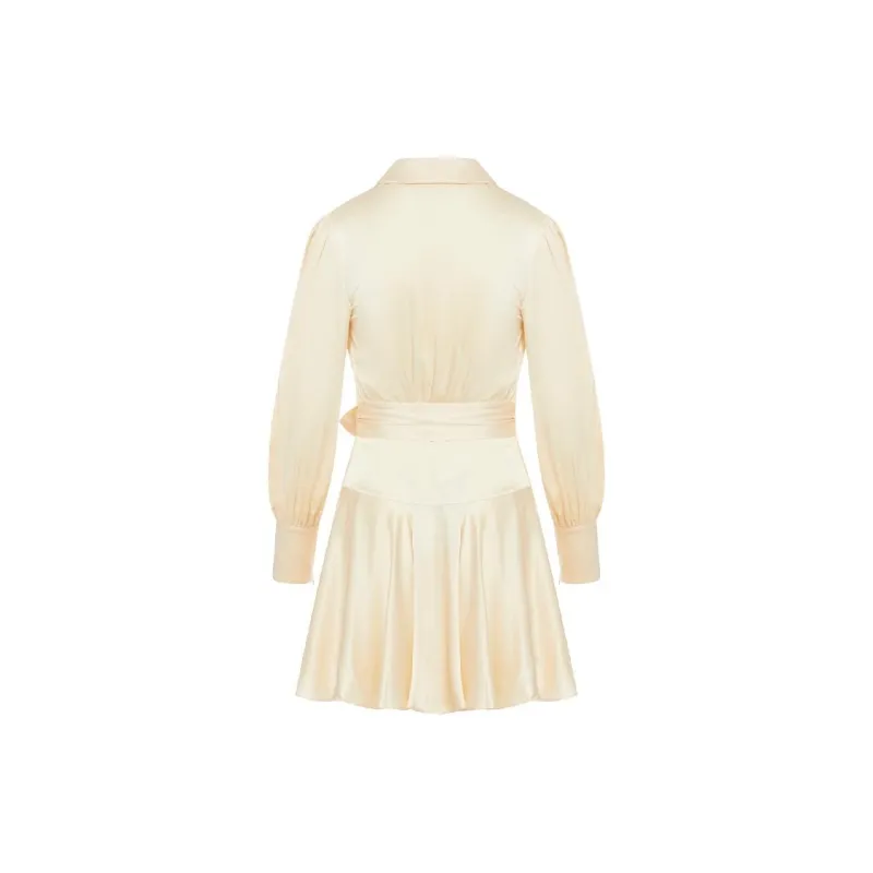 Zimmermann V Neck Satin Wrap Dress-1