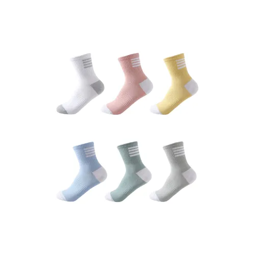 Lanza Mid Calf Socks Women's 6 Pack Morandi Color Series