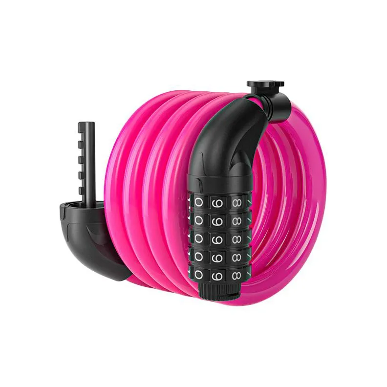 TOSUOD Bicycle Locks Aluminum Alloy Lock Core PVC Tube Coded Lock-8