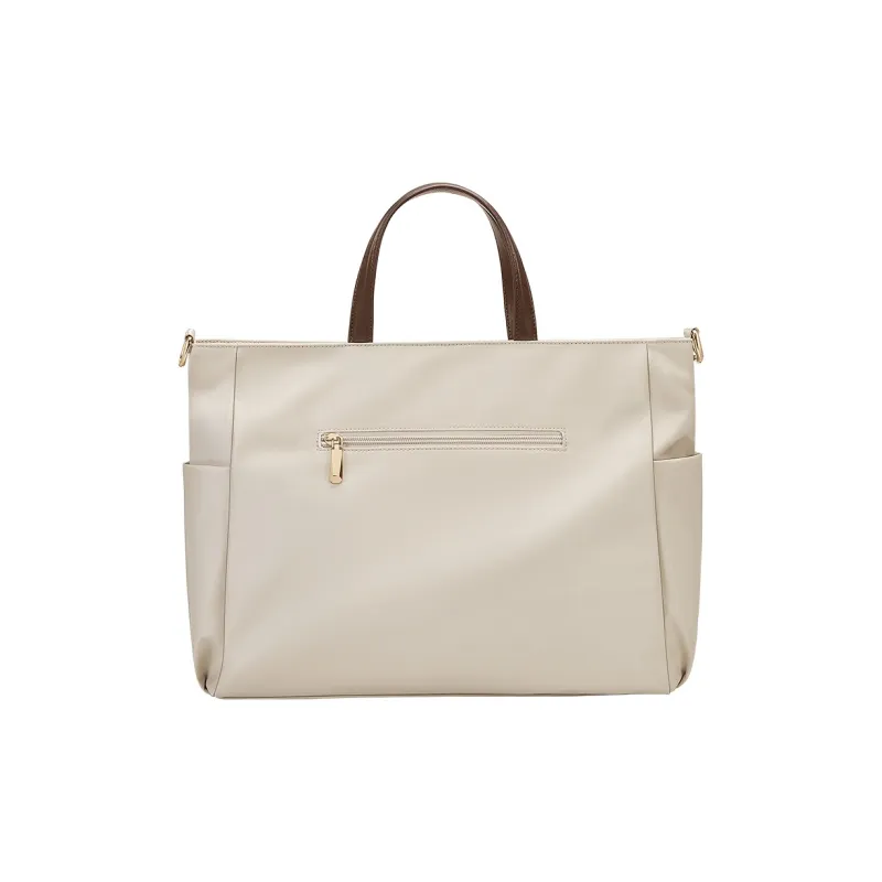 GOLF Fabric Handbag Crossbody Bag 15 Inch Laptop Bag Large Size Women's Apricot/Elegant Black-4