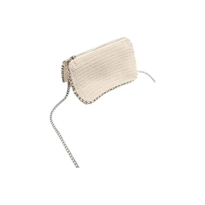 ZARA Polyester Wallets Shoulder Bag Crossbody Bag Women's Raw White-3