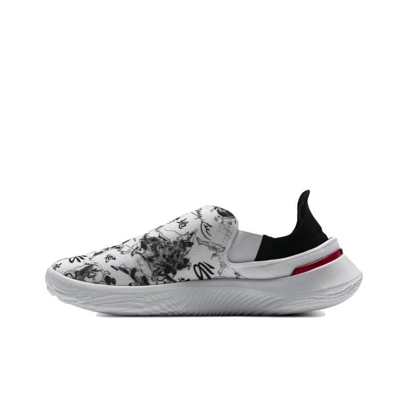 CURRY X BRUCE LEE x Under Armour SlipSpeed Slip Resistant Low Top Casual Running Shoes Unisex White-0