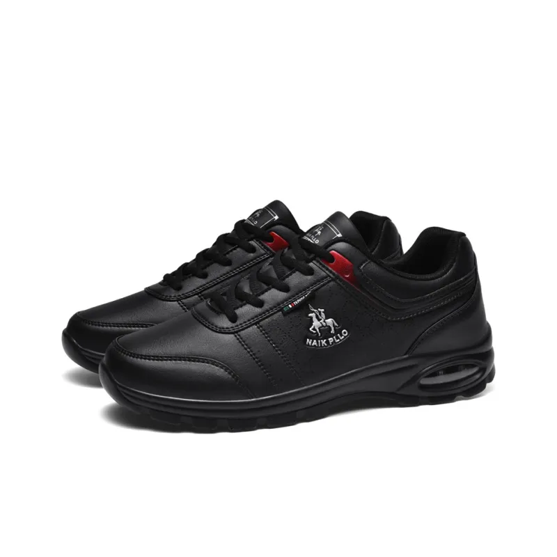 NAIKPLLO Casual Shoes Men Low Top White/Black-5