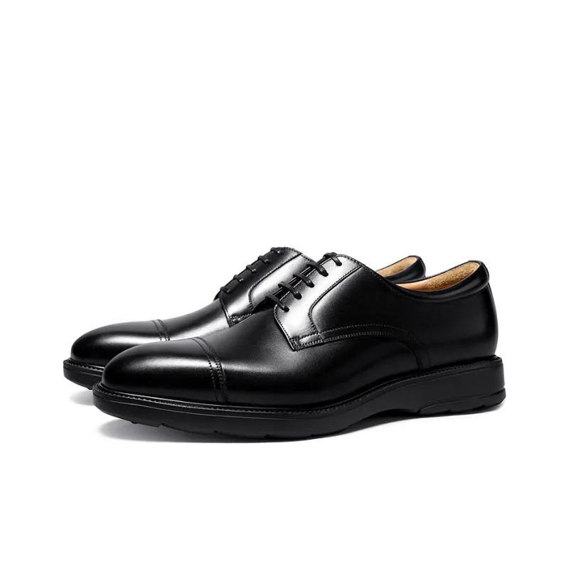 THOM WILLS British Business Calfskin Derby Shoes Dress Shoes Men's Black-1