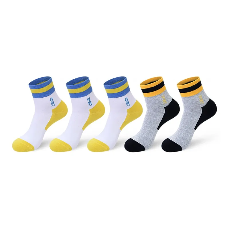 LUOLIAN Mid Calf Socks Men's 5 Pack-2