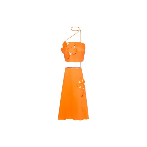 MIMI PLANGE Two Piece Skirt Sets Women's Saffron