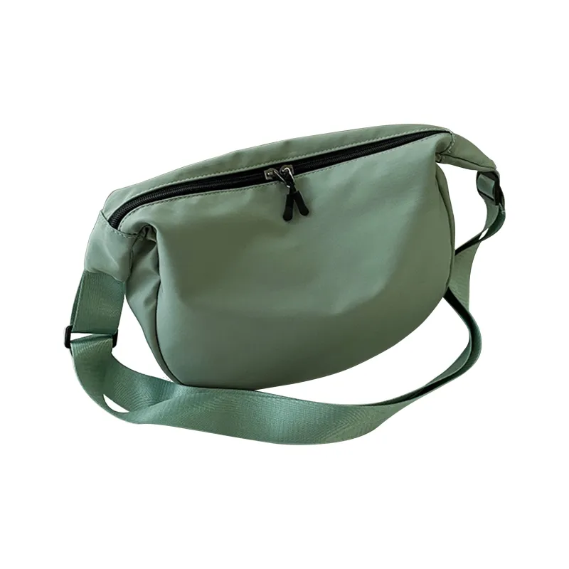 Techson Oxford Dumpling Bag Crossbody Bag Small Size Unisex Orange/Black/Green-10