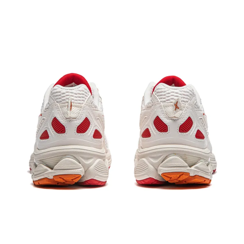 LiNing Shake 2.0 Cushioning Slip Resistant And Abrasion Resistant Low Top Casual Running Shoes Women's White Gray Red-4