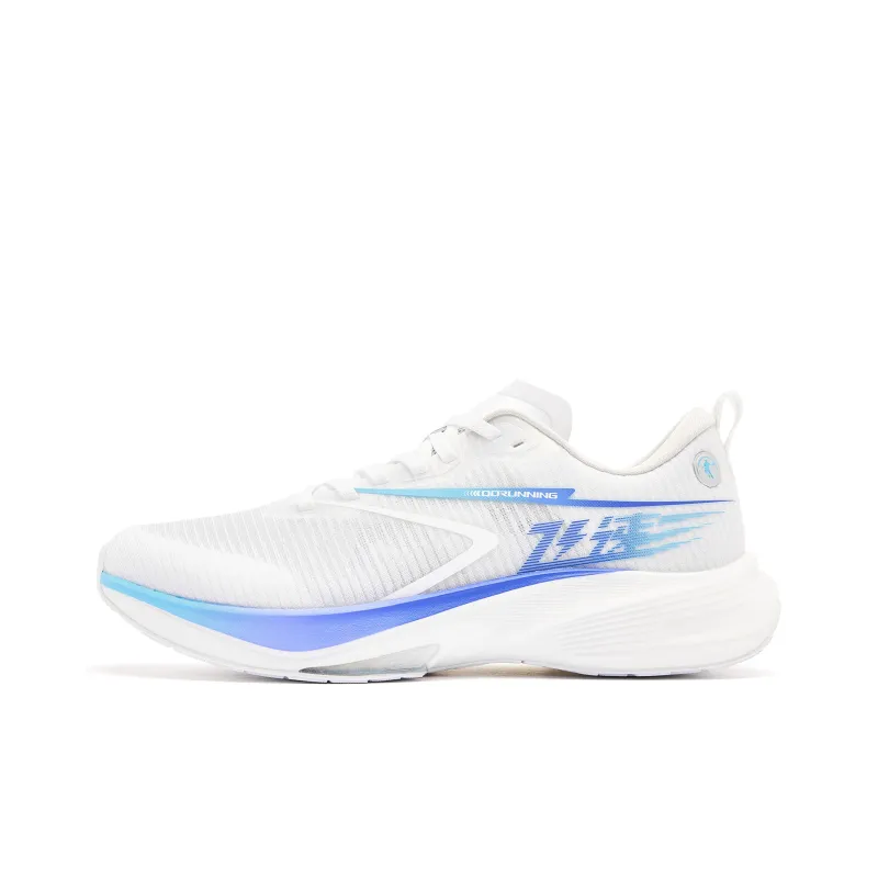QIAODAN Rapid 2.0 Cushioning Wear Resistant Low Top Q KUNGFU PRO Training Running Shoes Men's Jordan White Purple Blue-0