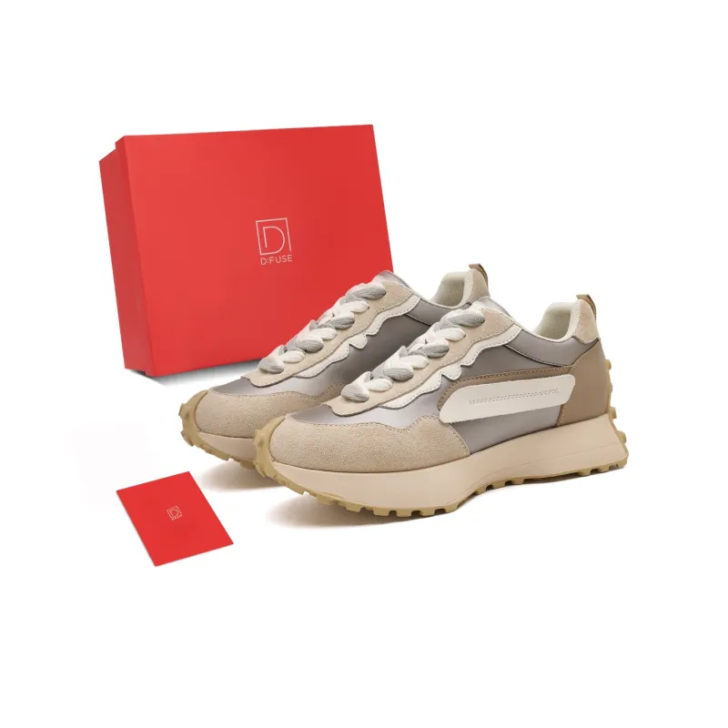 D FUSE SCANDINAVIA Chunky Sneakers Women's Low Top Beige-3
