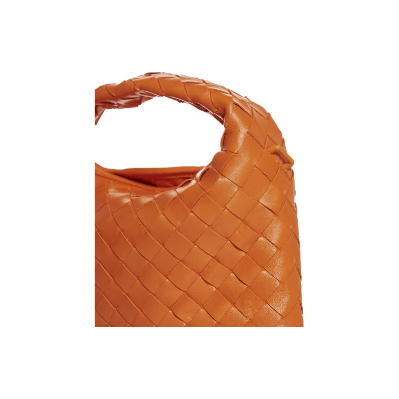 Bottega Veneta Calfskin Handbag Shoulder Bag Crossbody Bag Mini Women's Papaya Color-3