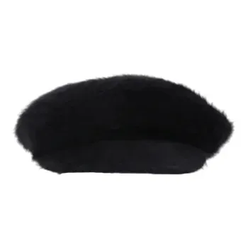 KANGOL Angora Wool Modacrylic Nylon Berets Women's Black