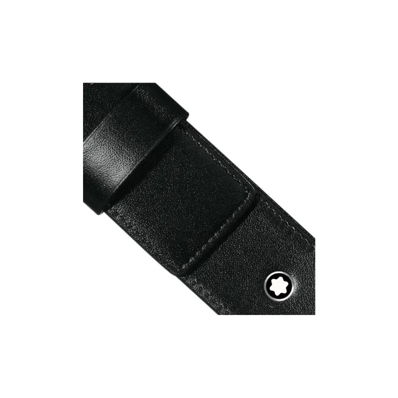 MONTBLANC Cow Leather Pen Case Clutch Unisex Black-4