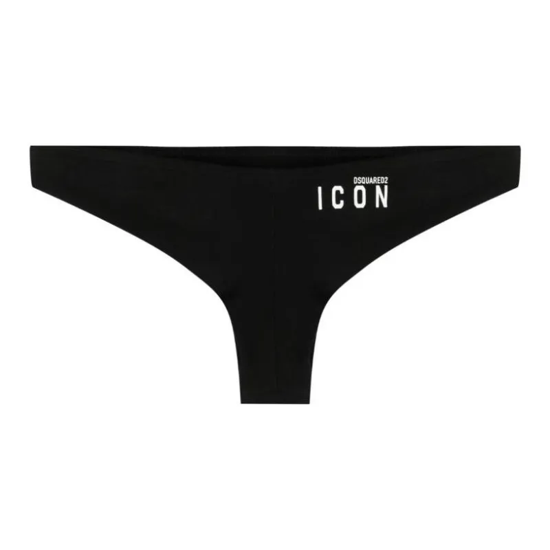 DSQUARED2 Icon print Cotton stretch Thong-1