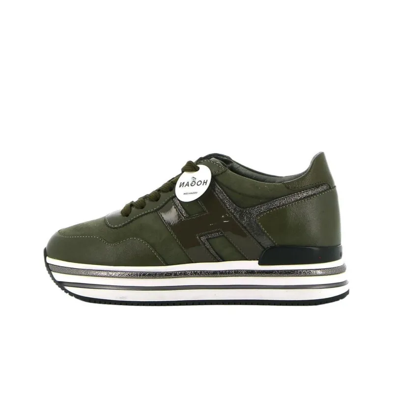 HOGAN H468 Low-Top Casual Shoes Women's Green-0