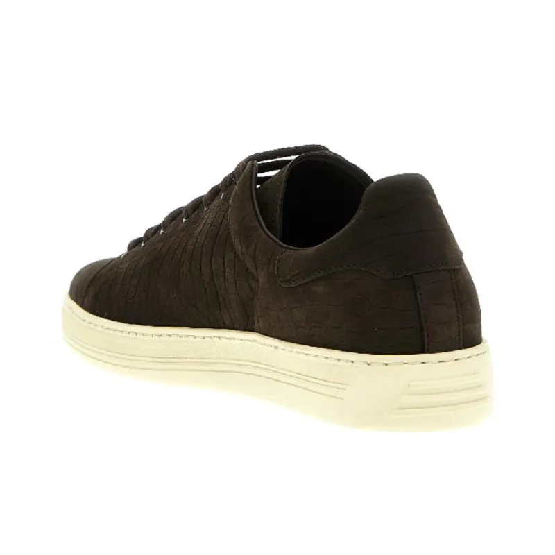 TOM FORD Warwick Crocodile-effect Sneakers-3