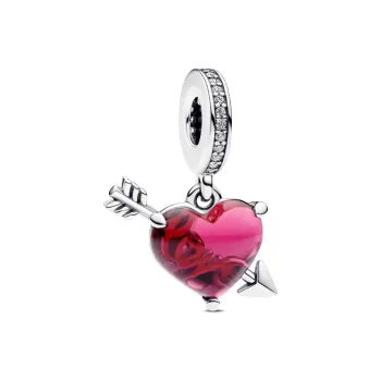 Pandora Glass Pendants Women's Red