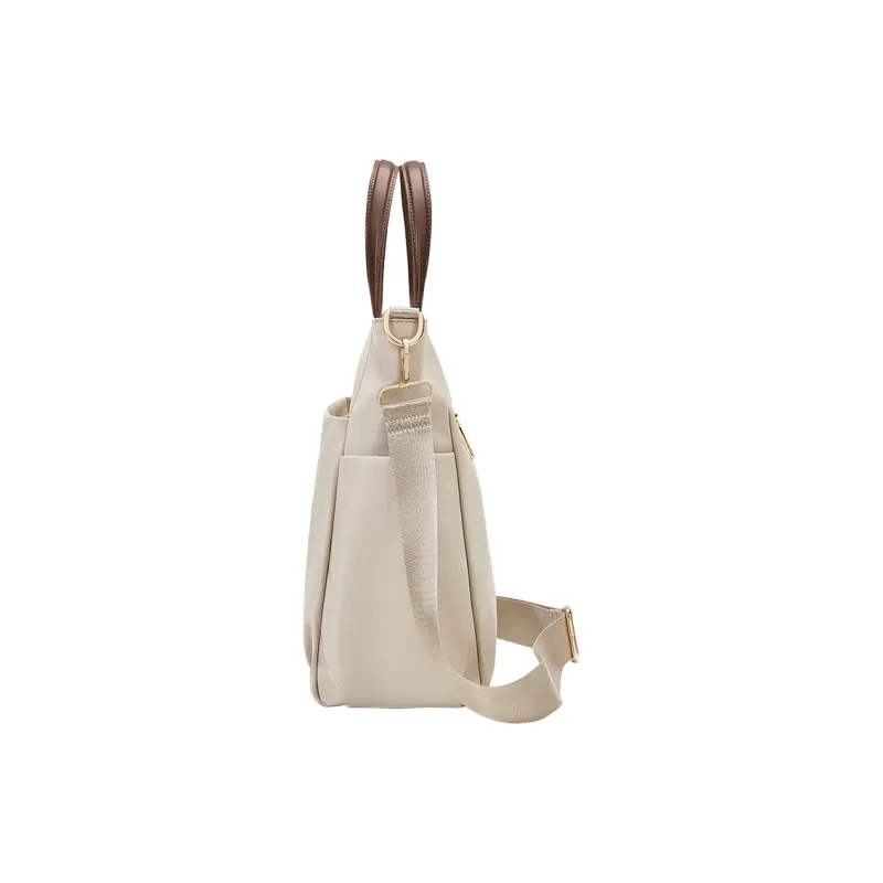 GOLF Fabric Handbag Crossbody Bag 15 Inch Laptop Bag Large Size Women's Apricot/Elegant Black-3