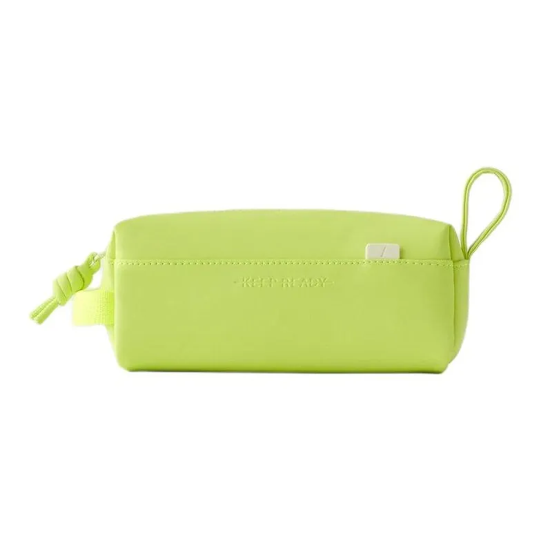 ZARA Polyurethane Clutches Toiletry Bags Regular Women's Fluorescent Yellow-0