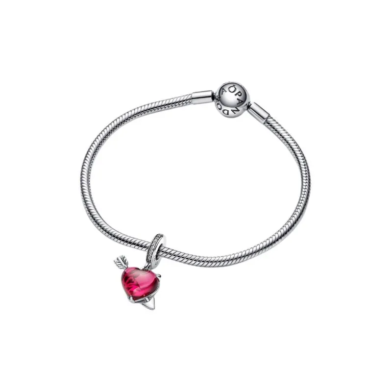 Pandora Glass Pendants Women's Red-2