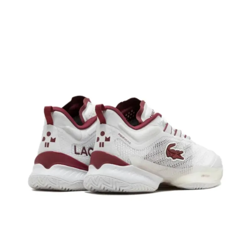 LACOSTE Low Top Casual Shoes Men's White Red-3