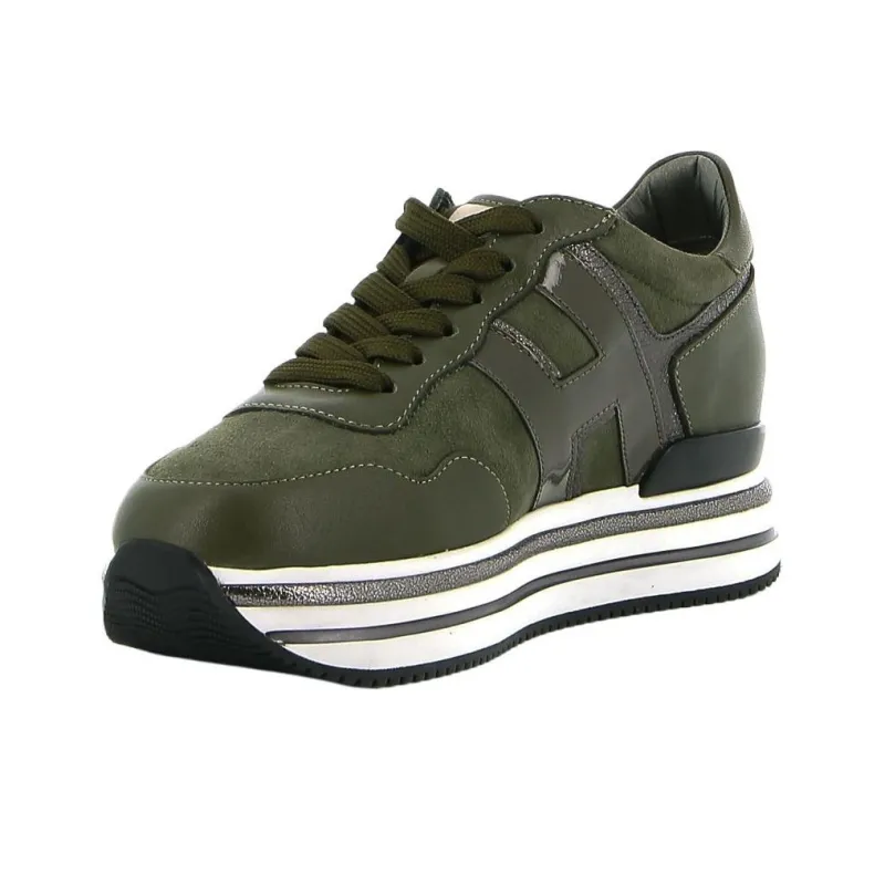 HOGAN H468 Low-Top Casual Shoes Women's Green-3