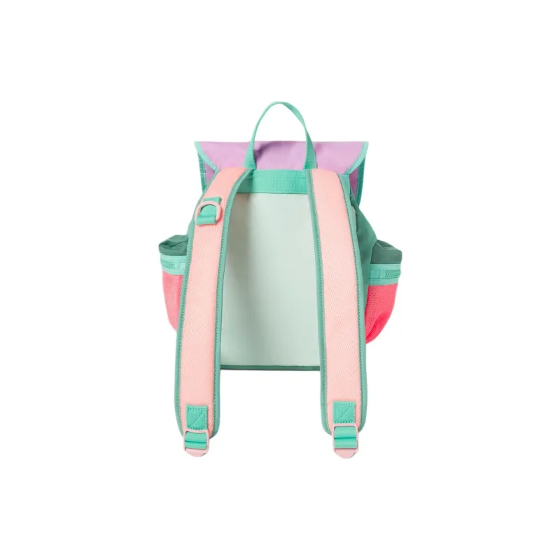 ZARA Cotton With Nylon Backpack Regular Women's Green/Purple/Pink-2
