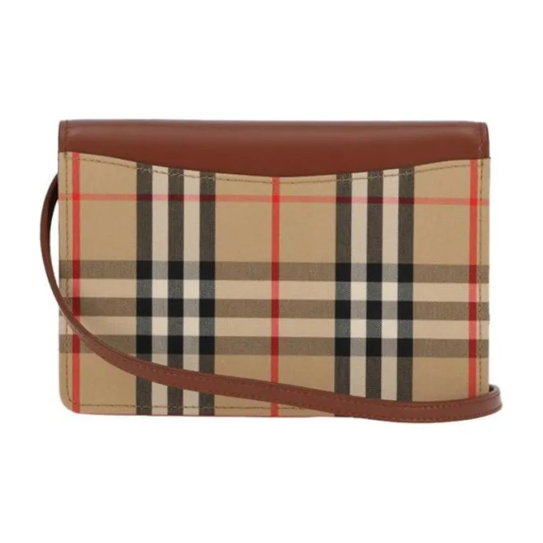 Burberry Cow Leather Shoulder Bag, Crossbody Bag Women's Brown-1