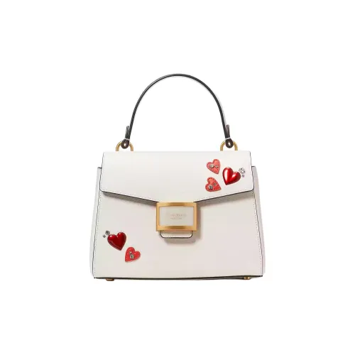 Kate Spade Katy Leather Shoulder Bag Crossbody Bag Handbag Small Size Women's Cream Multicolor