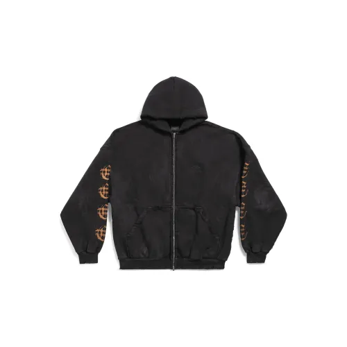 Balenciaga Heavy Metal Outerwear Zip-Up Oversized Hoodie 