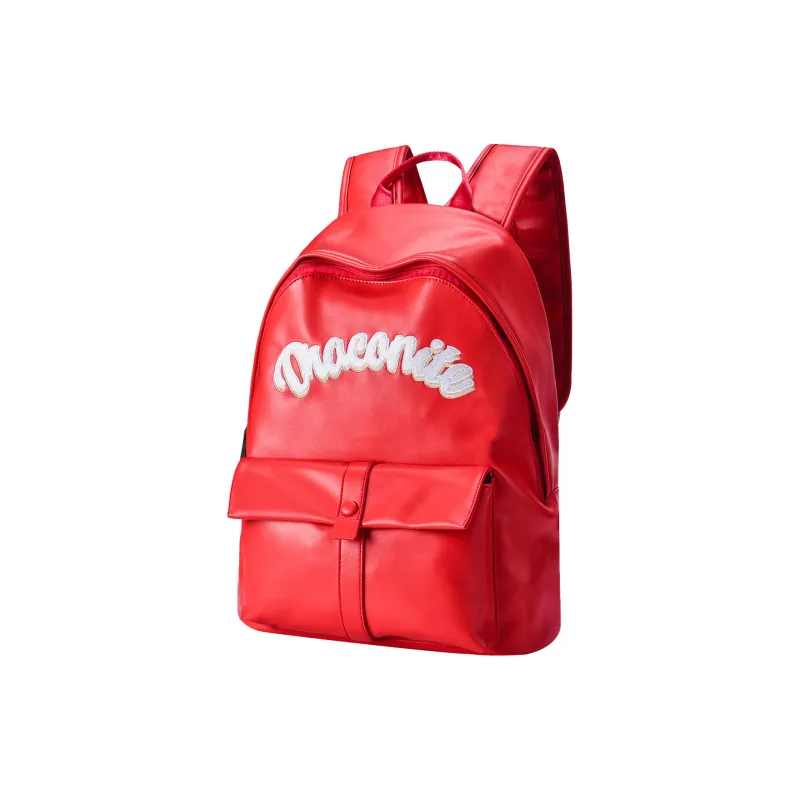 DRACONITE PU Student Backpack Regular Unisex Black-9