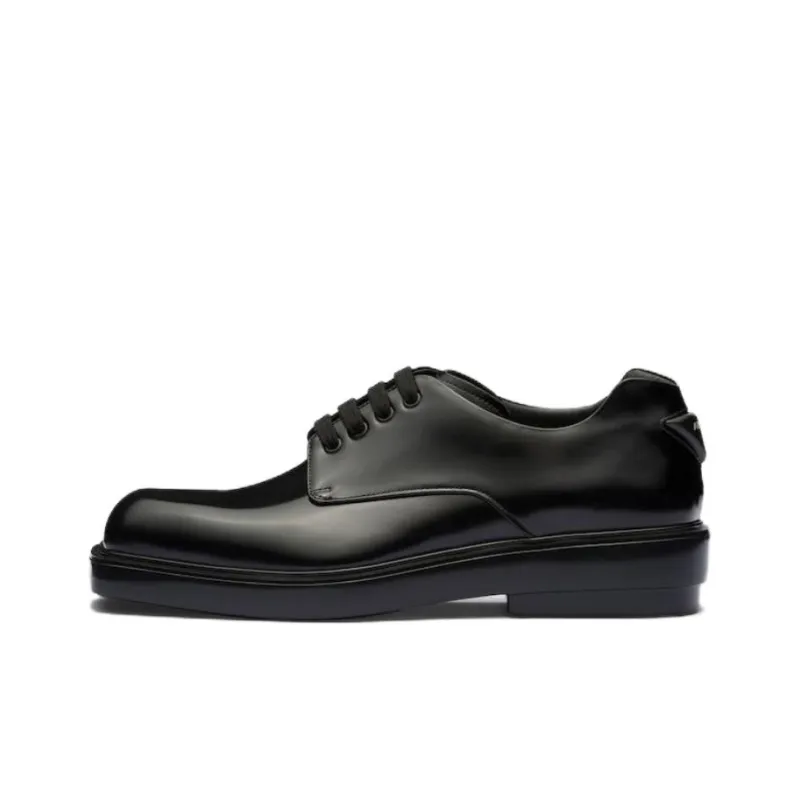 PRADA Fender Leather Derby Shoes-0