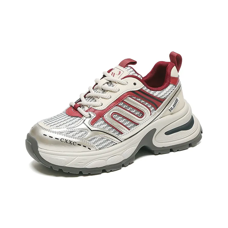 WOOS BOBO Cushioning, Slip Resistant, Breathable, Supportive, Lightweight Low Top Chunky Sneakers Women's-1