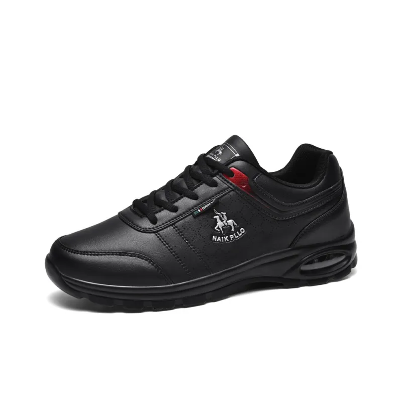 NAIKPLLO Casual Shoes Men Low Top White/Black-6