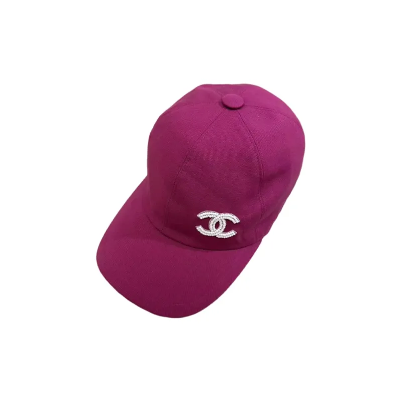 CHANEL Baseball Caps Women's Rose Red-0