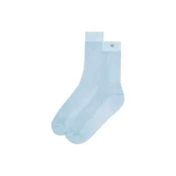 VERSACE SS24 Mid-Calf Socks Women's 1 Pack Light Blue