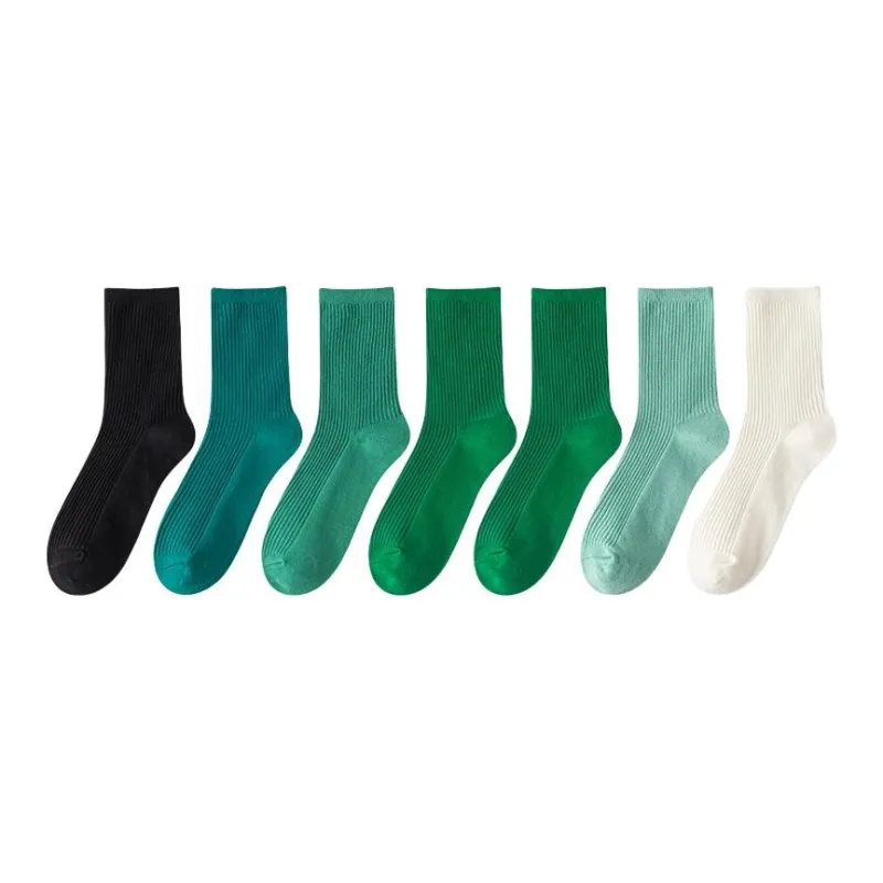 MIIOW Mid Calf Socks Women's 7 Pack-2