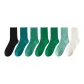 7-Piece Set (Black+Emeralds+Forest Green+Vintage Green *2+Cream Green+White)