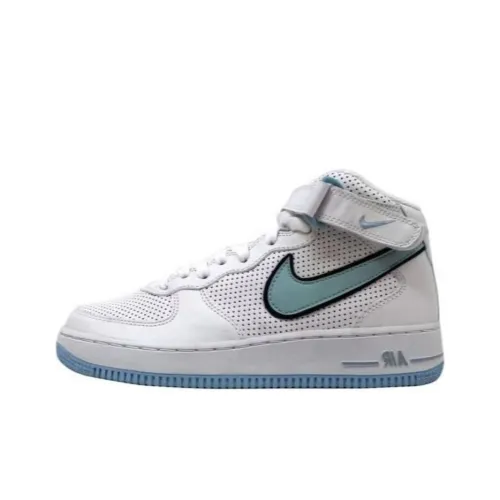 Nike Air Force 1 Mid White/Ice Blue-Black Women's