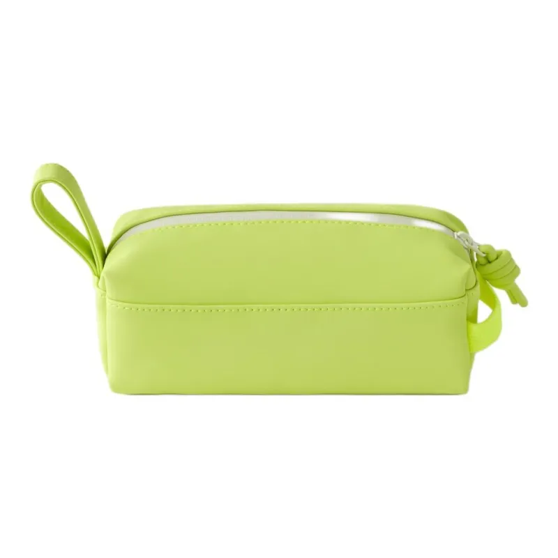 ZARA Polyurethane Clutches Toiletry Bags Regular Women's Fluorescent Yellow-2